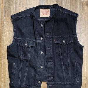 Levi's Black Denim Vest for Men
